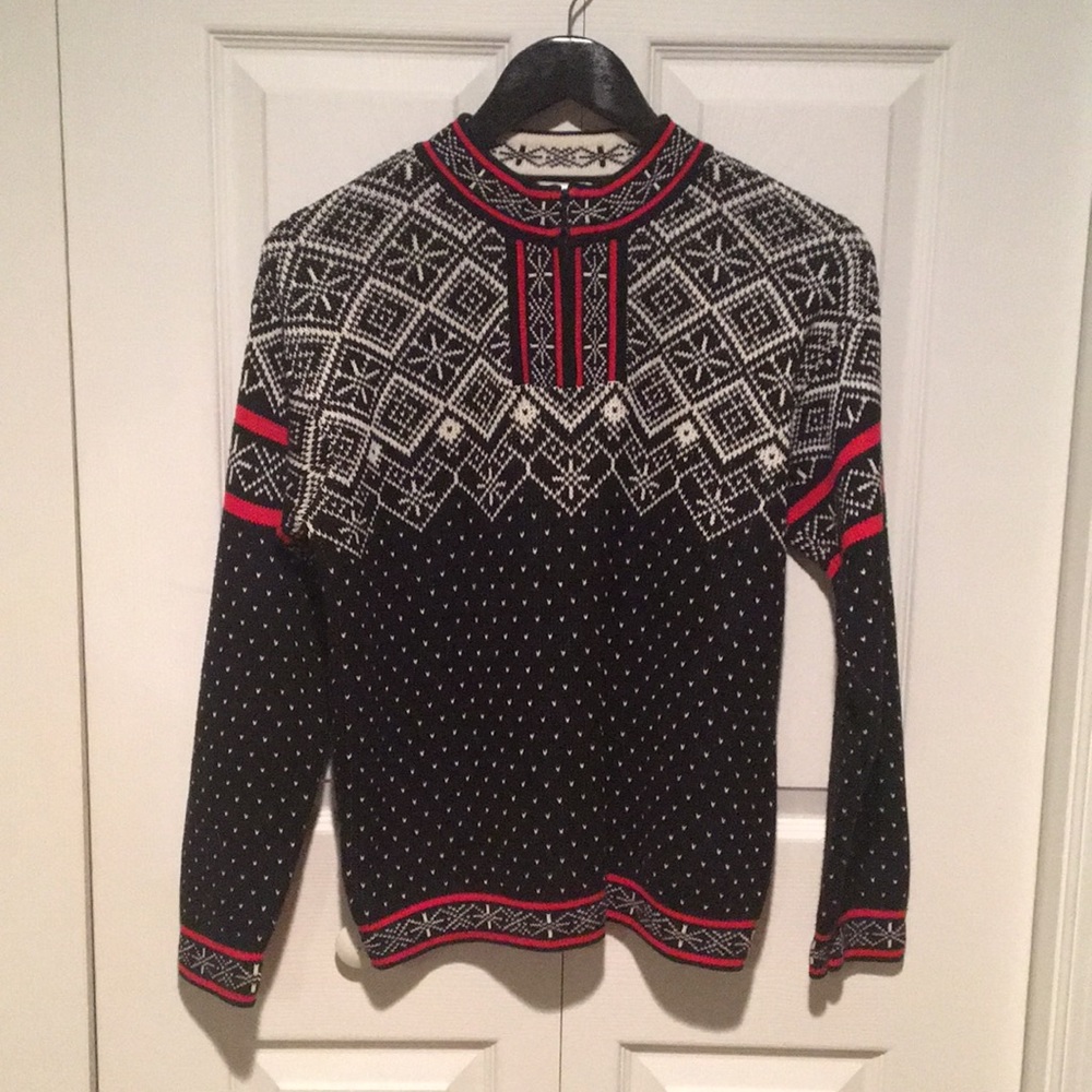 Hannah Andersson boys’ alpine sweater b/w/r